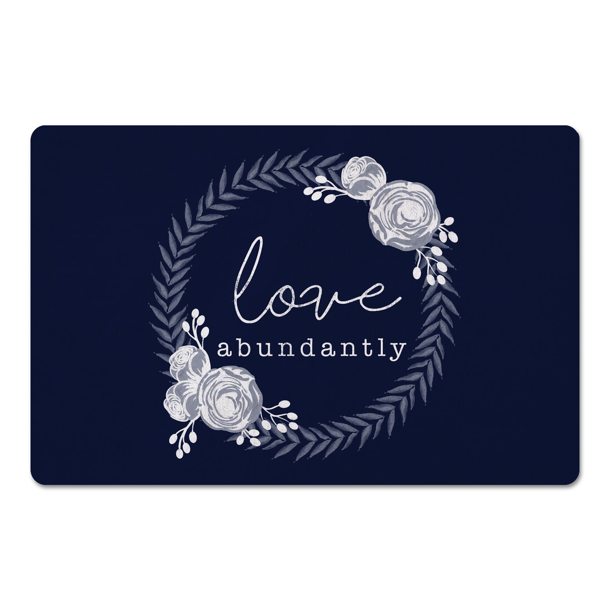 Love Abundtantly Wreath 18" x 27" Floor Mat